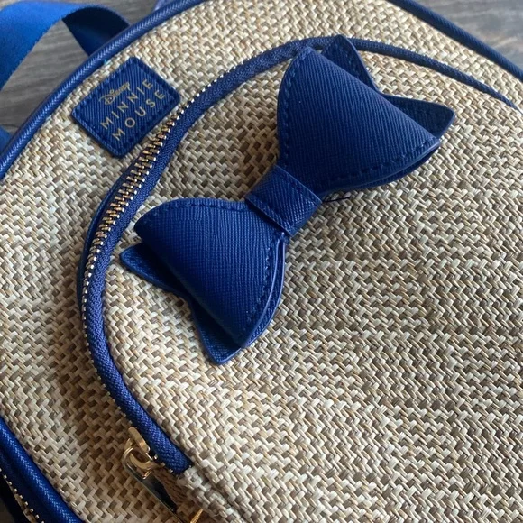 Disney Minnie Mouse mini backpack with two pockets and floral printed ears w/bow - Picture 6 of 14